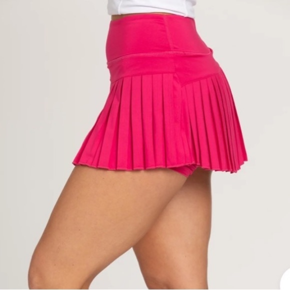 Gold Hinge Hot Pink Pleated Tennis Skirt | Size Small | EUC - Picture 3 of 5